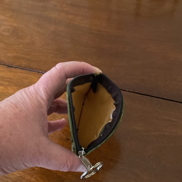 Italian Hand Tooled Leather Fish Shaped Coin Purse & Key Ring 4” by 4” New - Picture 3 of 12